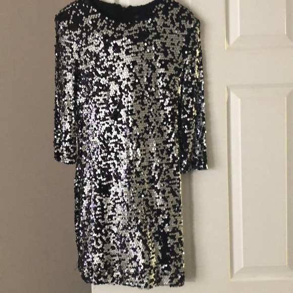 French Connection Dresses & Skirts - Sequins Dress Black / Sliver